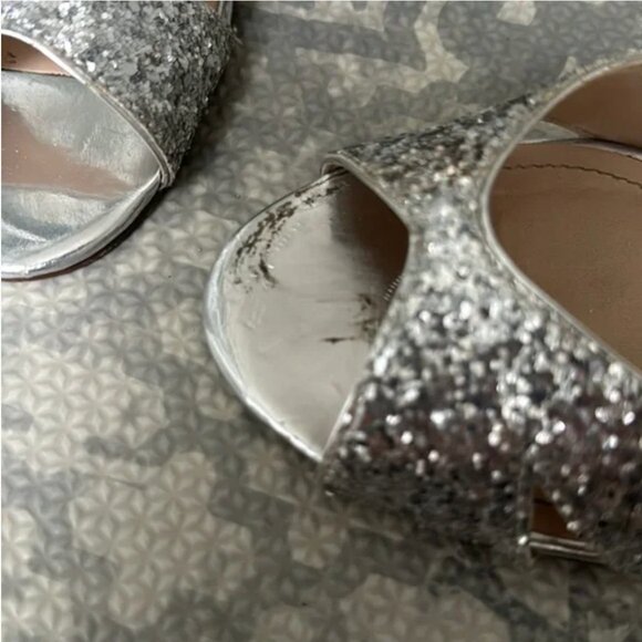 ALDO glitter sprakly silver high heel size 7 - Picture 7 of 11